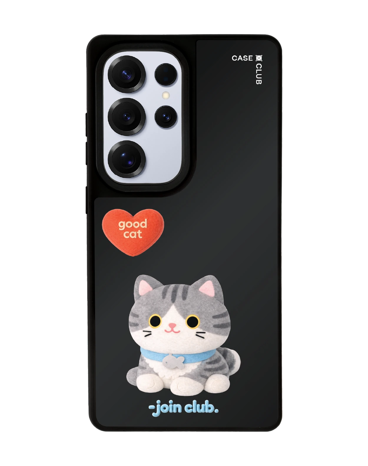 samsung s25 ultra matte black mirror magsafe join the club heartful tabby cat