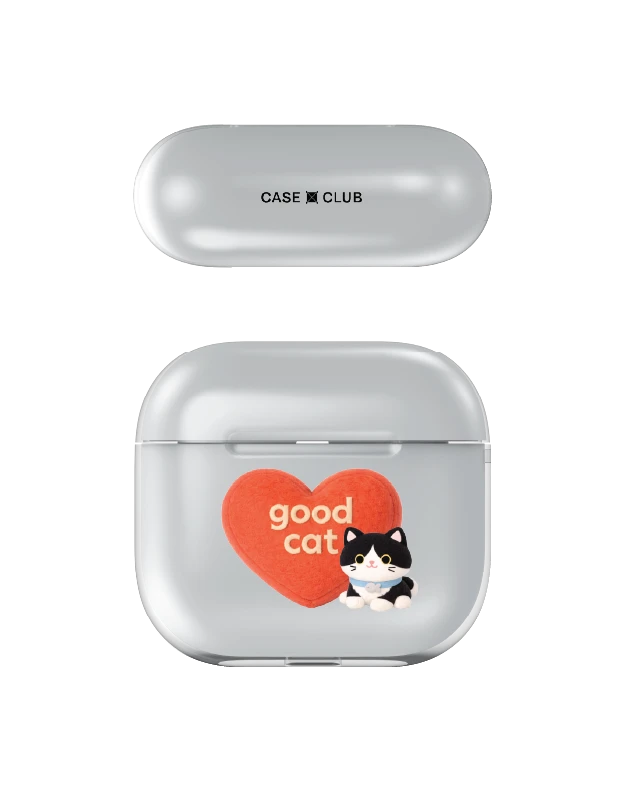 เคสใส airpods 4 join the club heartful แมวทักซิโด้