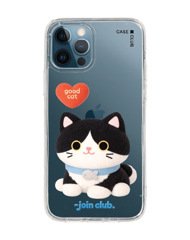 เคสใส iphone 12/12 pro join the club heartful แมวทักซิโด้