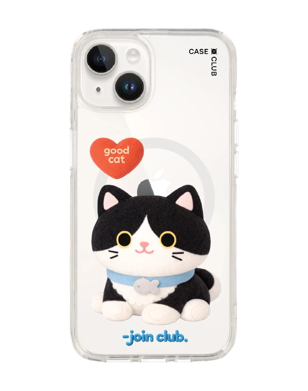 เคสใส iphone 14 magsafe join the club heartful แมวทักซิโด้
