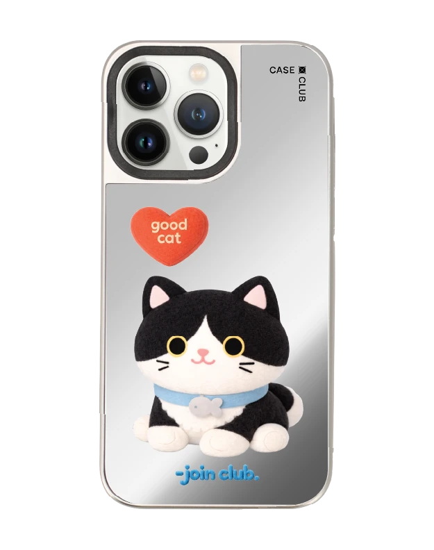 iphone 14 pro max mirror magsafe join the club heartful tuxedo cat