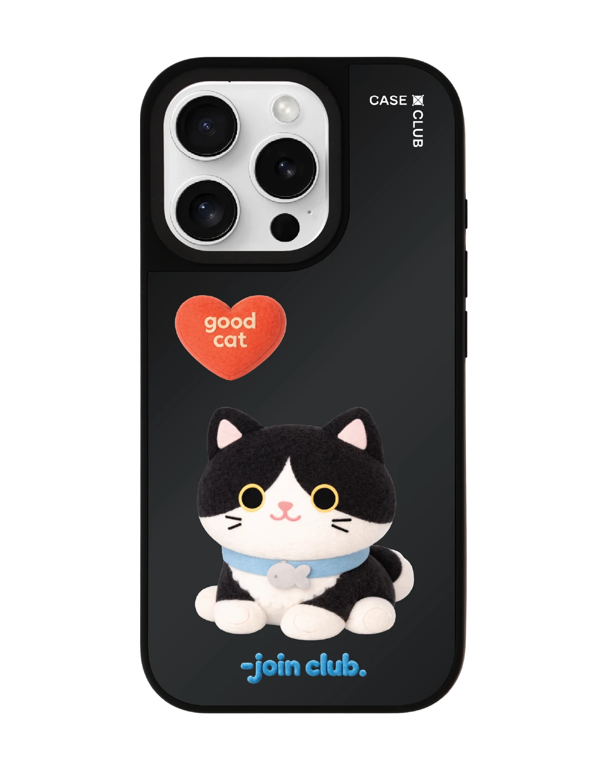 เคสกระจก iphone 16 pro matte magsafe join the club heartful แมวทักซิโด้