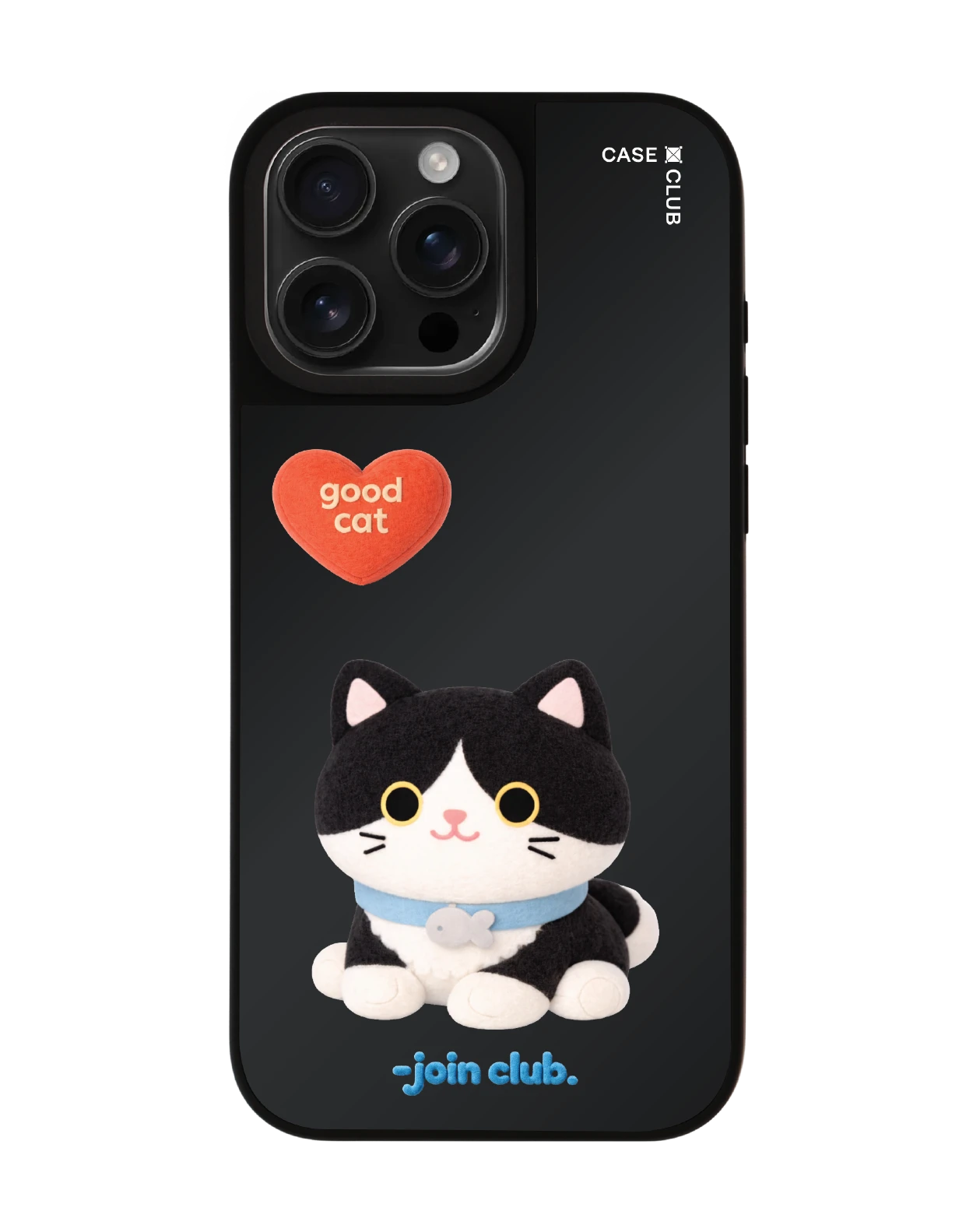 เคสกระจก iphone 16 pro max matte magsafe join the club heartful แมวทักซิโด้