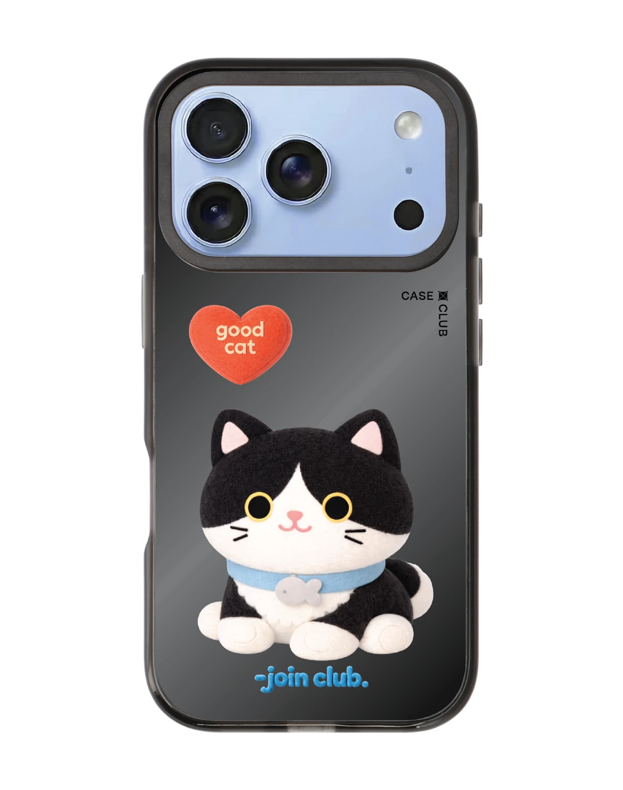 iphone 18 pro black mirror magsafe join the club heartful tuxedo cat