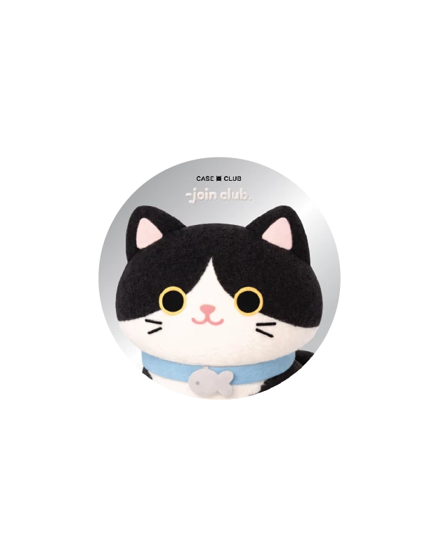 mirror popgrip join the club heartful tuxedo cat
