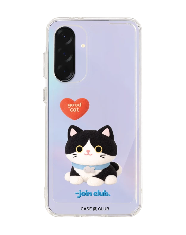 samsung galaxy a36 clear case join the club heartful tuxedo cat