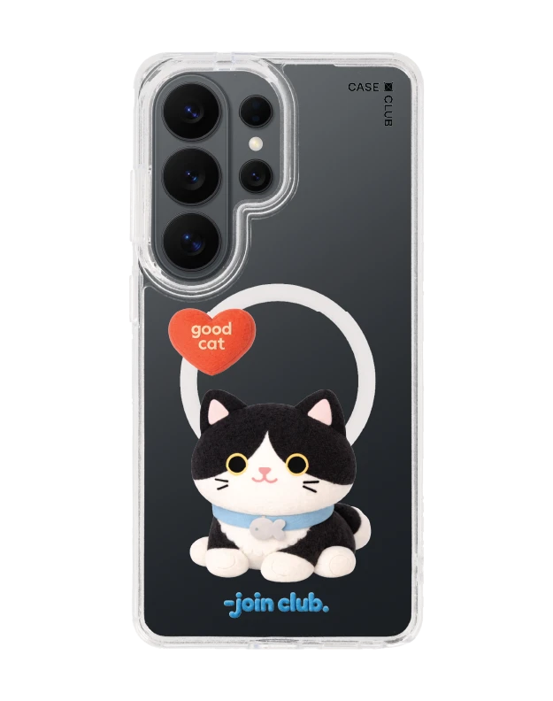 samsung galaxy s26 ultra clear magsafe join the club heartful tuxedo cat