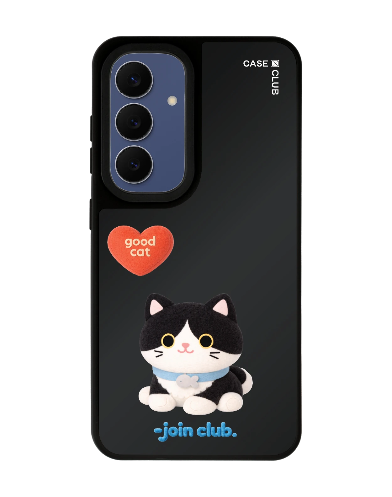 samsung s24 matte black mirror magsafe join the club heartful tuxedo cat