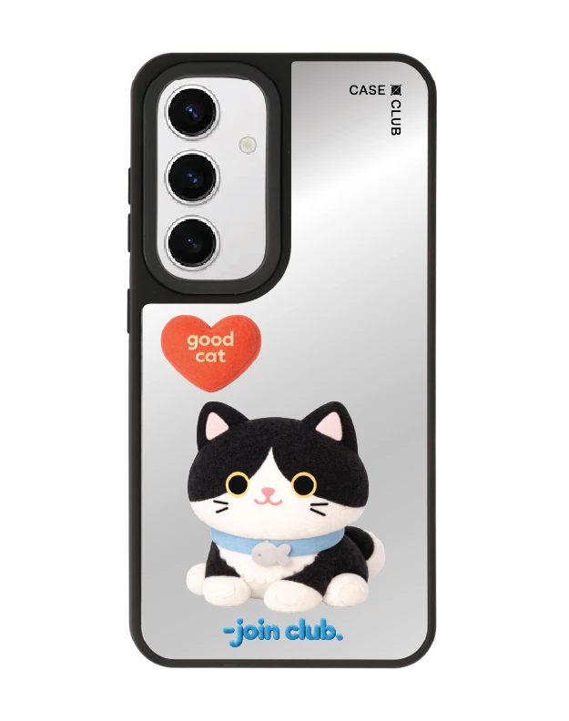 samsung s24 matte mirror magsafe join the club heartful tuxedo cat