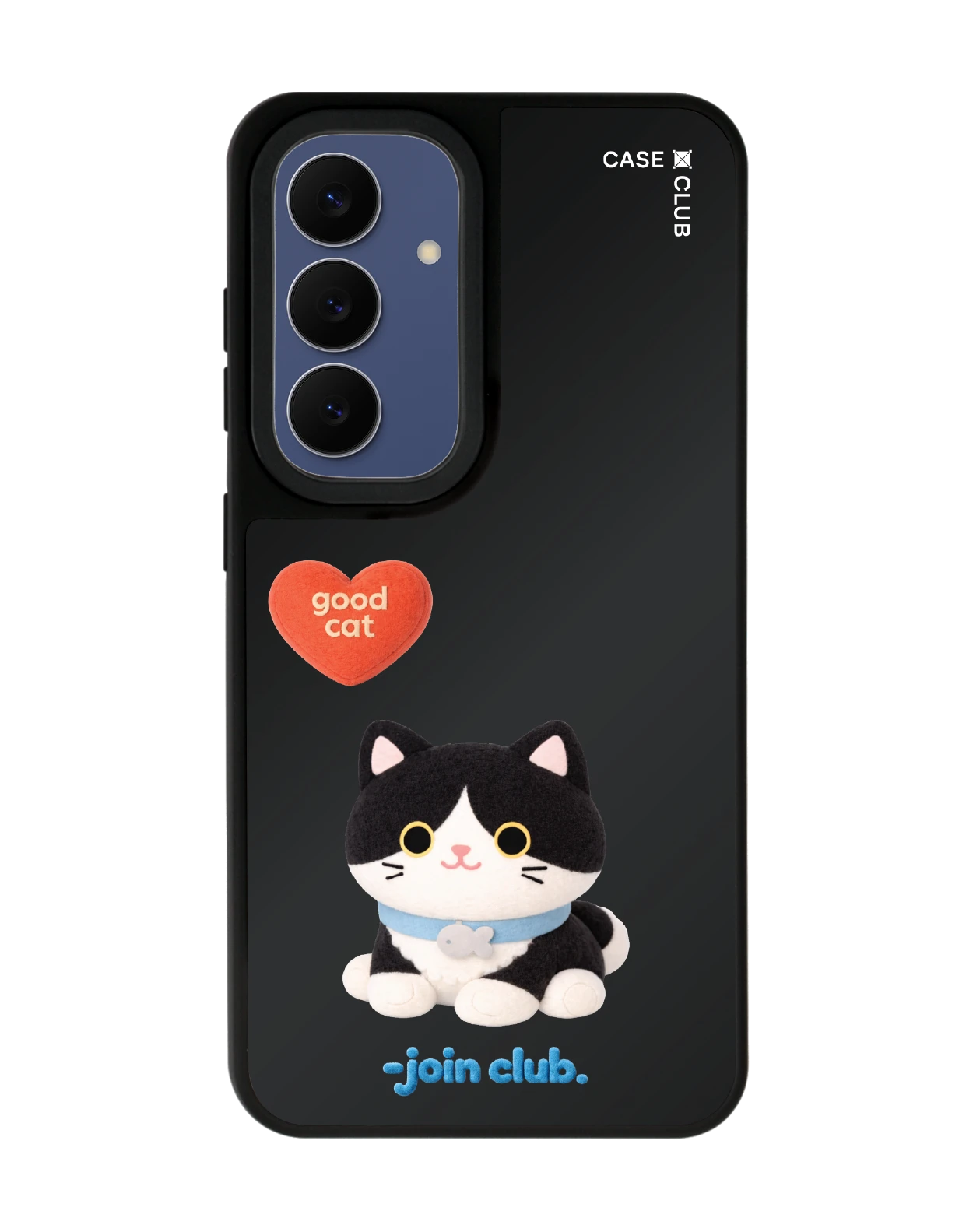 samsung s25 matte black mirror magsafe join the club heartful tuxedo cat
