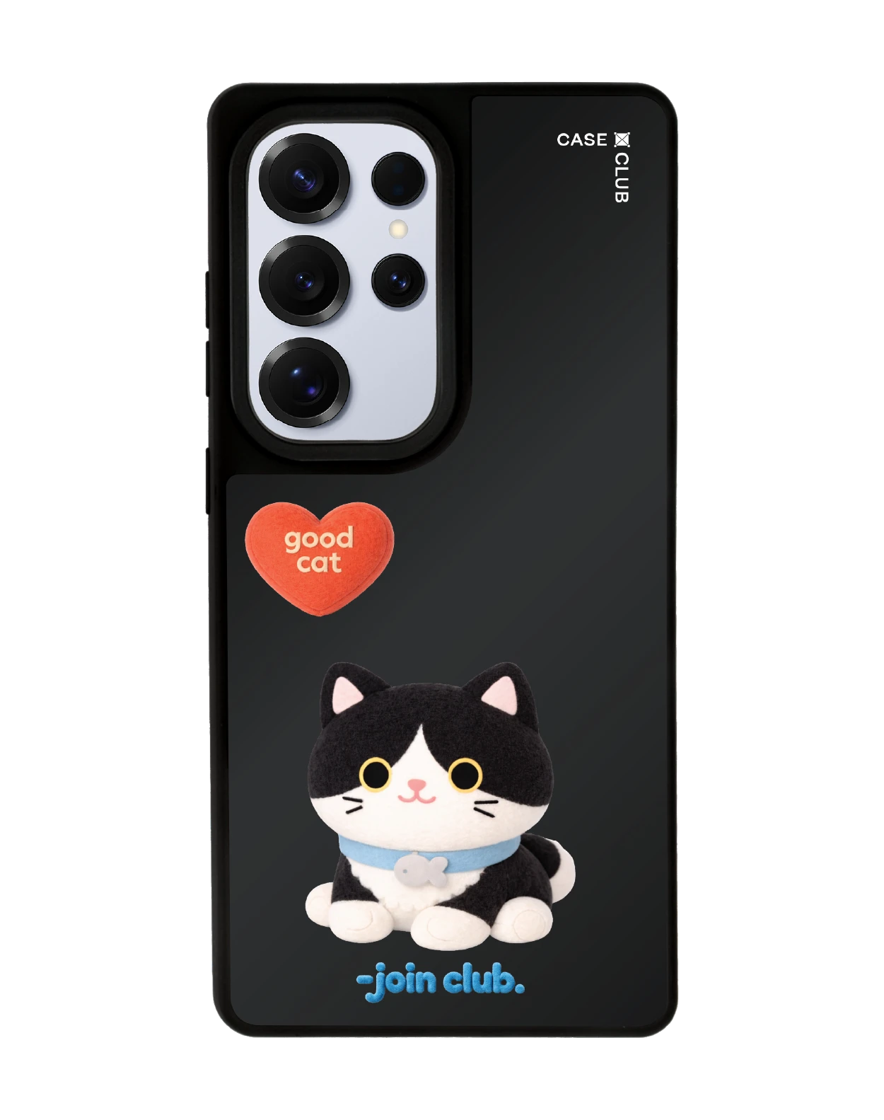 samsung s25 ultra matte black mirror magsafe join the club heartful tuxedo cat