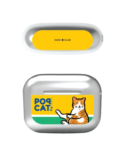 เคสสีเงิน airpods pro 3 join the club แมวส้ม