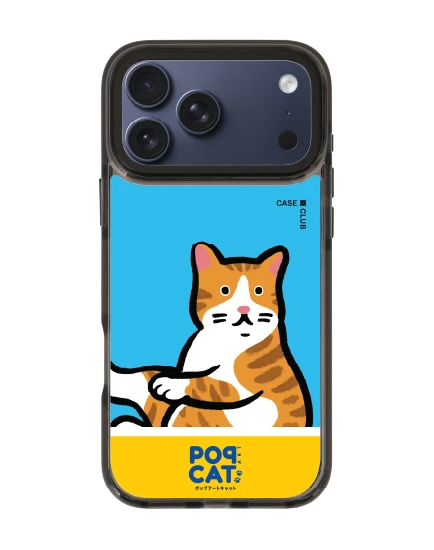 iphone 17 pro max clear black magsafe join the club orange cat