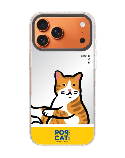 iphone 17 pro max clear mirror magsafe join the club orange cat