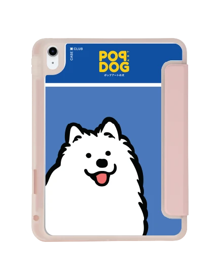 เคสใส ipad gen 10th/11th 2025 สีชมพู join the club ซามอยด์