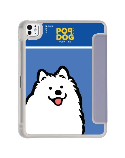 ipad pro 11" (2024) clear purple join the club samoyed