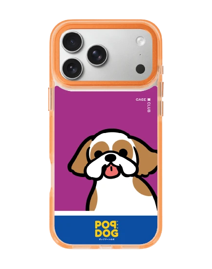 iphone 17 pro max clear orange magsafe join the club shih tzu