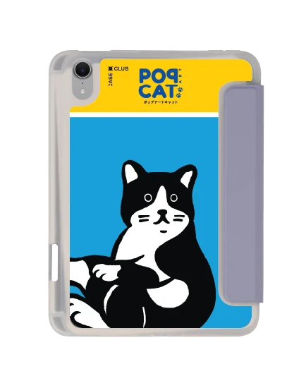 ipad mini 7 clear purple join the club tuxedo cat