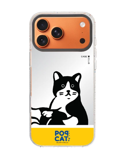 iphone 17 pro max clear mirror magsafe join the club tuxedo cat