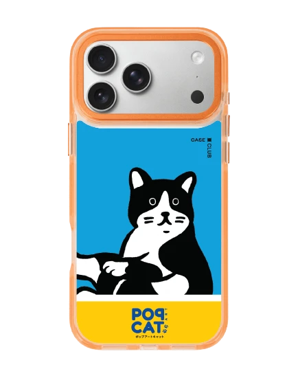 เคสใสสีส้ม iphone 17 pro max magsafe join the club แมวทักซิโด้