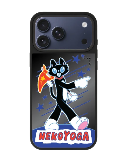 เคสกระจก iphone 17 pro max matte magsafe เจ้าเหมียวท่องดาว