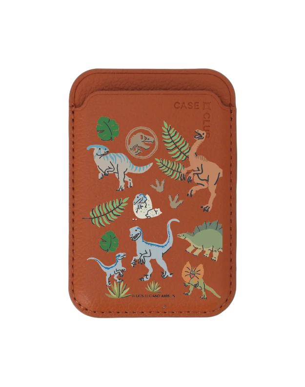 brown wallet magsafe jurassic cute dinosaur