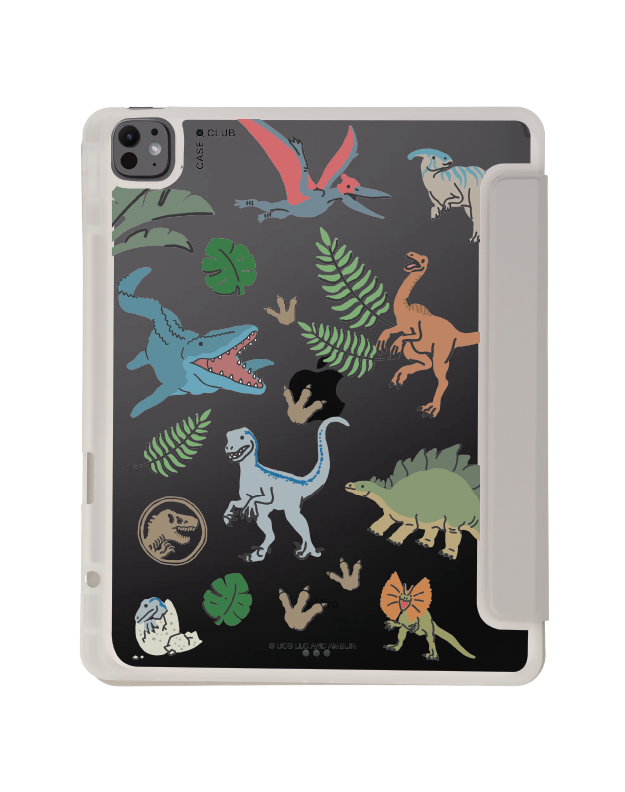 เคสใส ipad air6/7 13" 2025 (m2/m3) สีเทา jurassic cute dinosaur