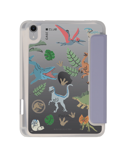 เคสใส ipad mini 7 สีม่วง jurassic cute dinosaur