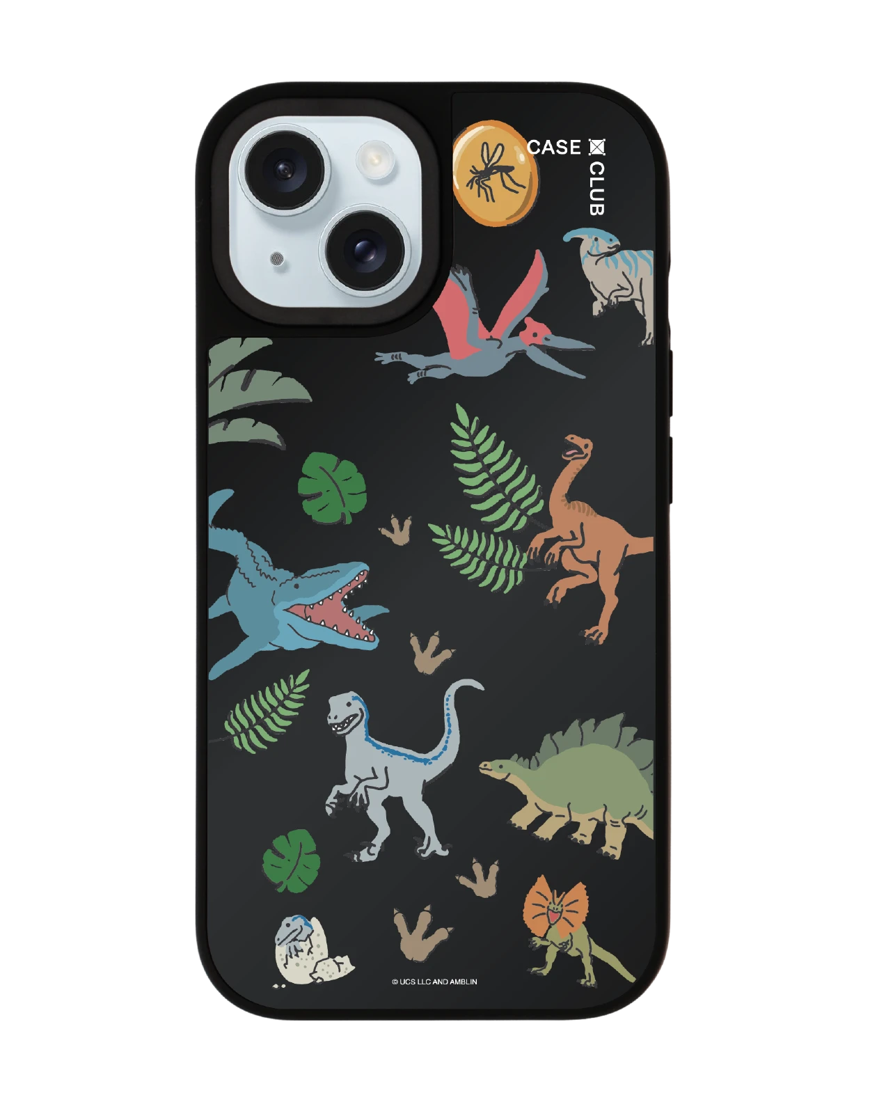เคสกระจก iphone 15 matte magsafe jurassic cute dinosaur