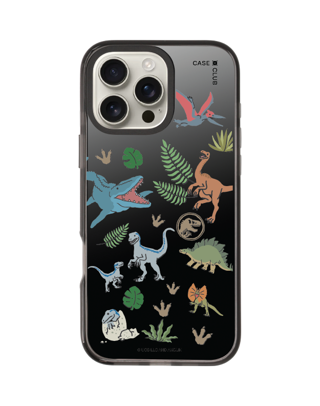 iphone 16 pro max black mirror magsafe jurassic cute dinosaur