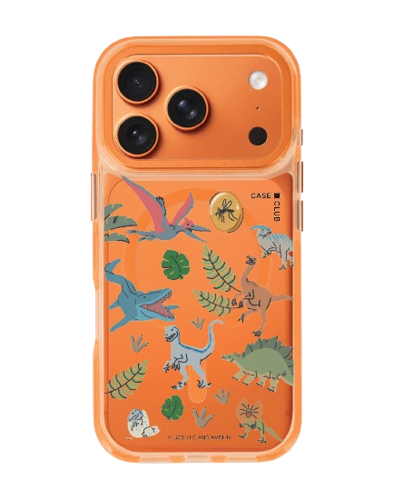 iphone 17 pro clear orange magsafe jurassic cute dinosaur