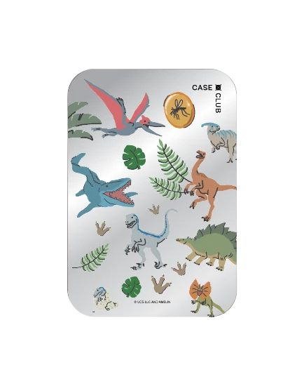 ที่เก็บบัตร magsafe แบบกระจกมีขาตั้งในตัว jurassic cute dinosaur