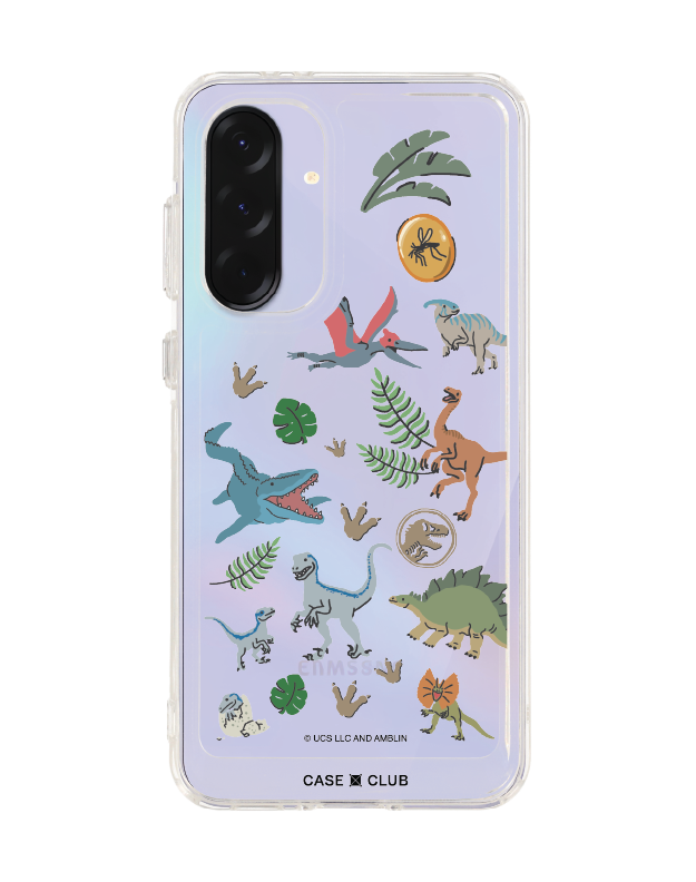 samsung galaxy a36 clear case jurassic cute dinosaur