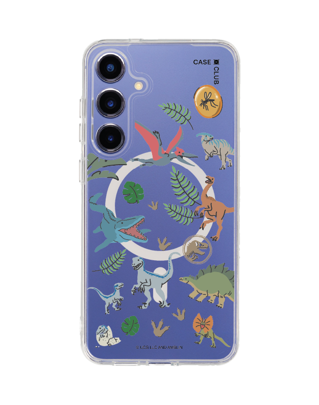samsung galaxy s25 plus clear magsafe jurassic cute dinosaur