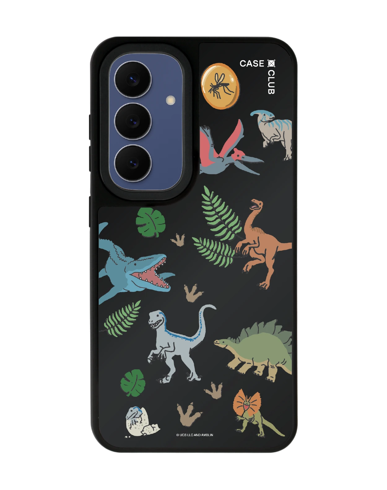 เคสกระจกดำ samsung s25 matte magsafe jurassic cute dinosaur