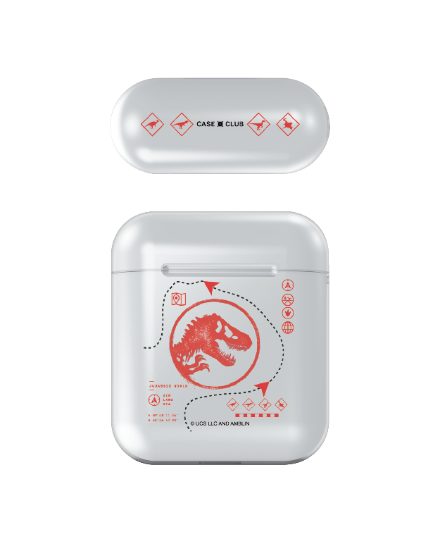 เคสใส airpods รุ่น 1/2 jurassic red map