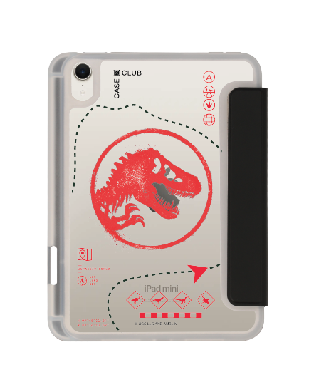 เคสใส ipad mini 7 สีดำ jurassic red map