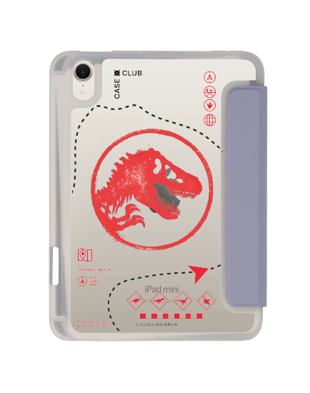 เคสใส ipad mini 7 สีม่วง jurassic red map