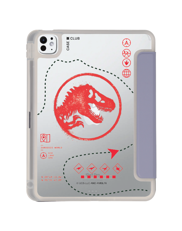 เคสใส ipad pro 11 สีม่วง jurassic red map