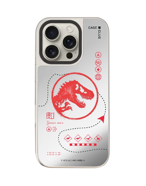 เคสกระจก iphone 16 pro max magsafe jurassic red map