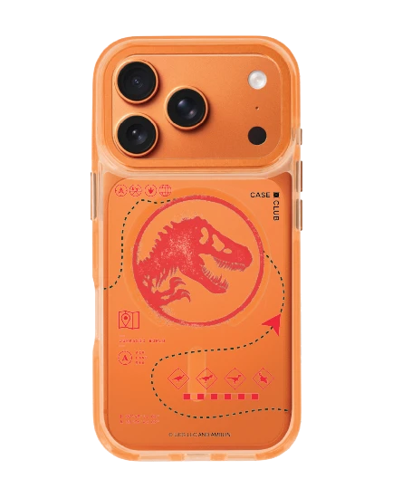 iphone 17 pro clear orange magsafe jurassic red map