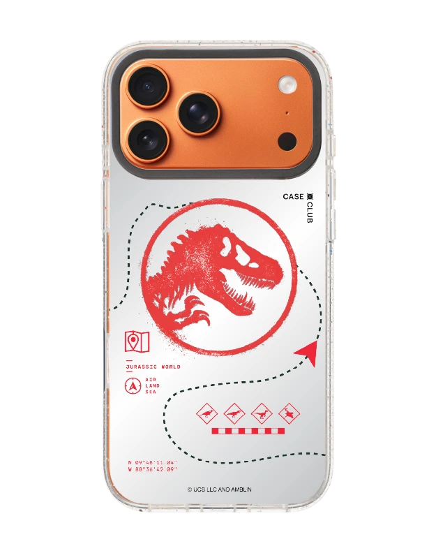 เคสกระจกใส iphone 17 pro max mirror magsafe jurassic red map