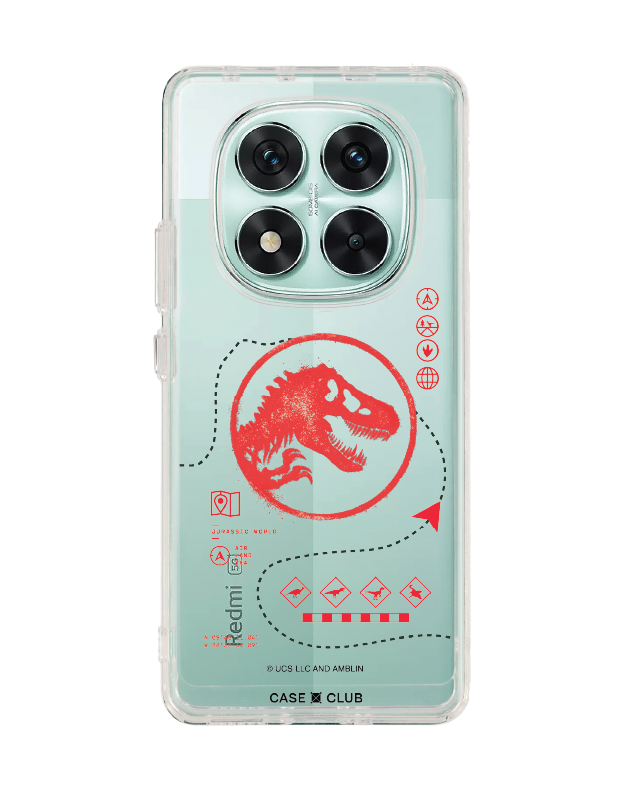 เคสใส redmi note 14 pro jurassic red map