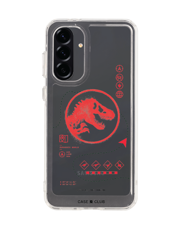samsung galaxy a56 clear case jurassic red map