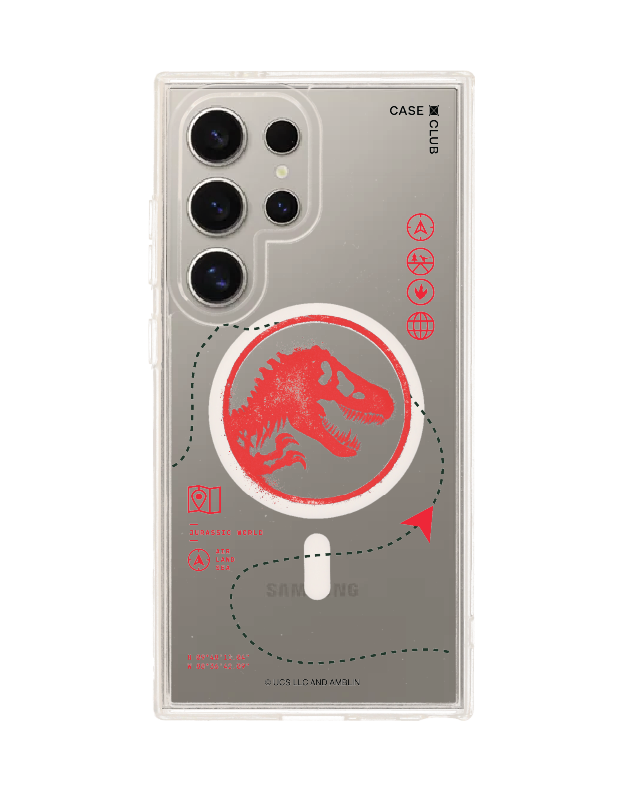 เคสใส samsung s24 ultra magsafe jurassic red map
