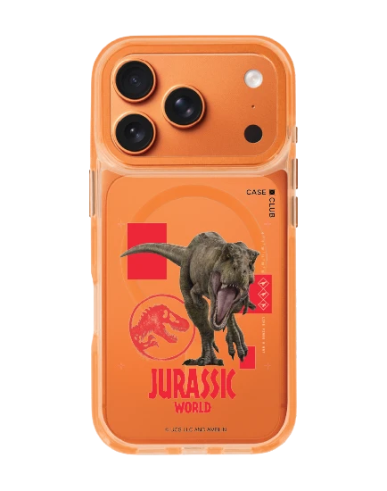 iphone 17 pro clear orange magsafe jurassic t-rex attack