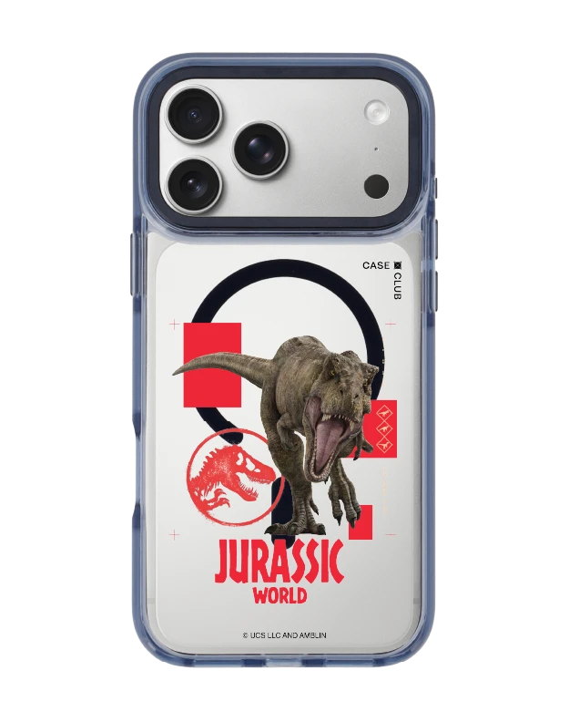iphone 17 pro max clear blue magsafe jurassic t-rex attack