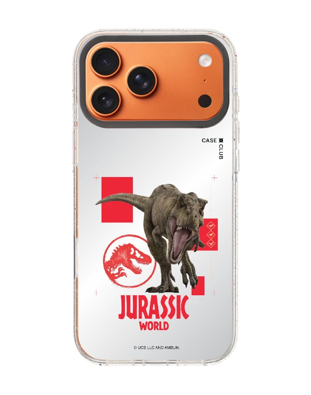 เคสกระจกใส iphone 17 pro max mirror magsafe jurassic t-rex attack