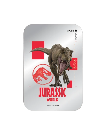 ที่เก็บบัตร magsafe แบบกระจกมีขาตั้งในตัว jurassic t-rex attack