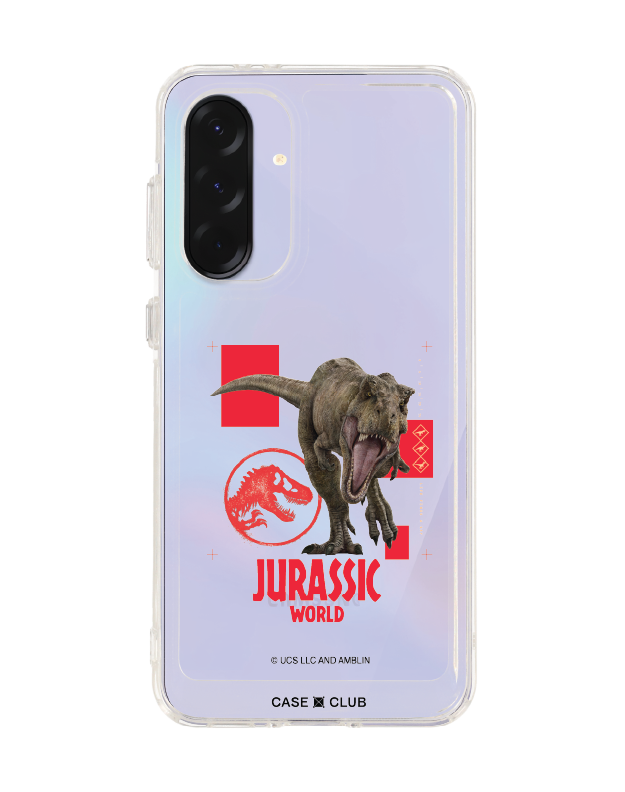 samsung galaxy a36 clear case jurassic t-rex attack